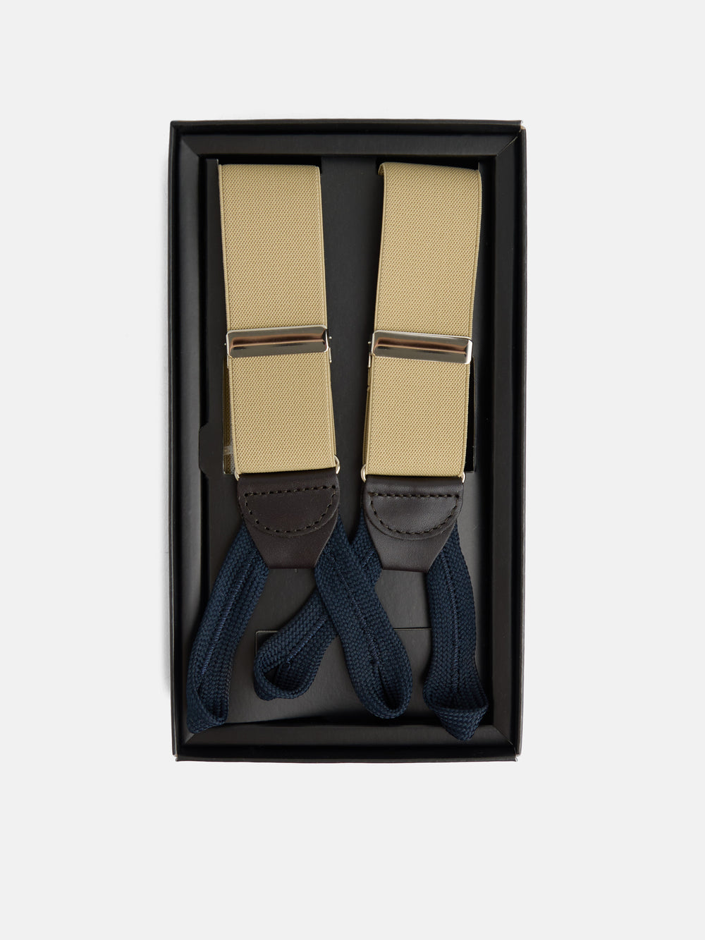 Tirante liso ribete beige