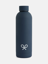 Navy blue bottle with racket detail