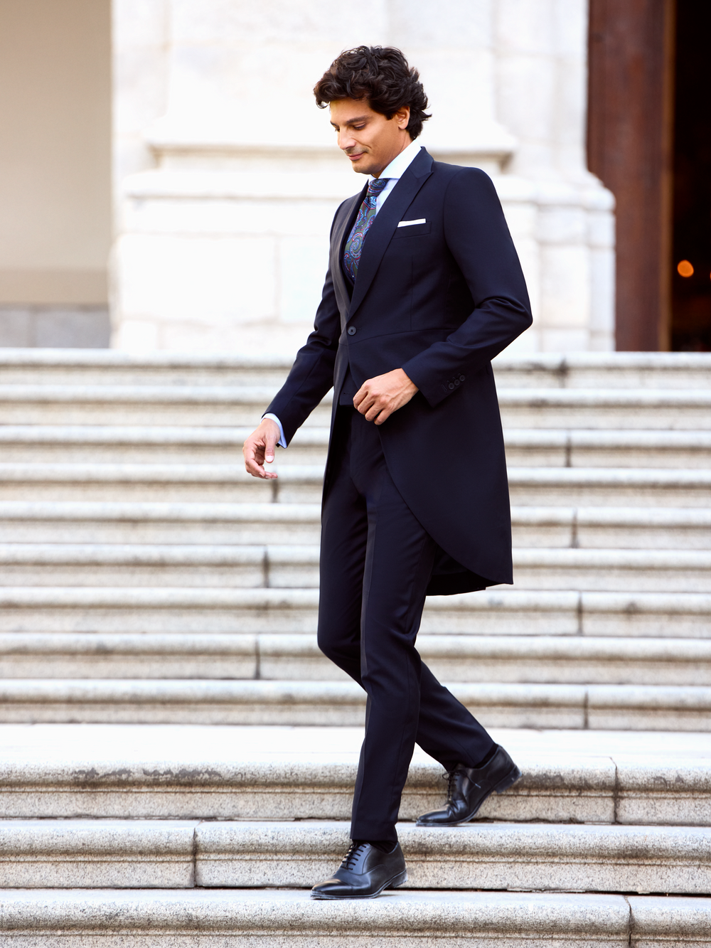 Pantalon chaque stretch azul marino