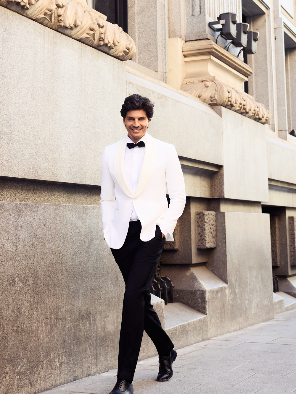 Calças de smoking clássicas pretas