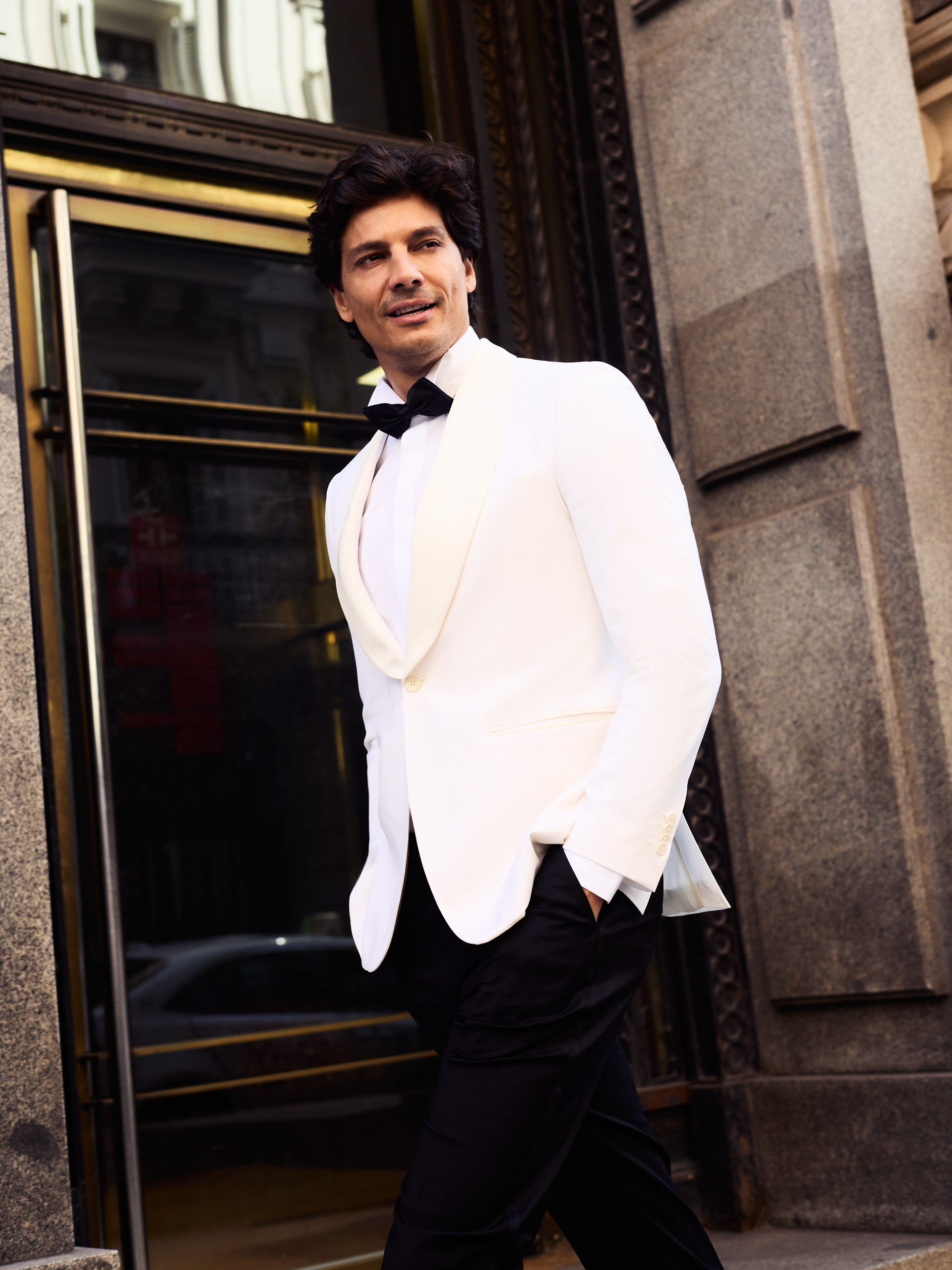 Blazer smoking branco Silbon