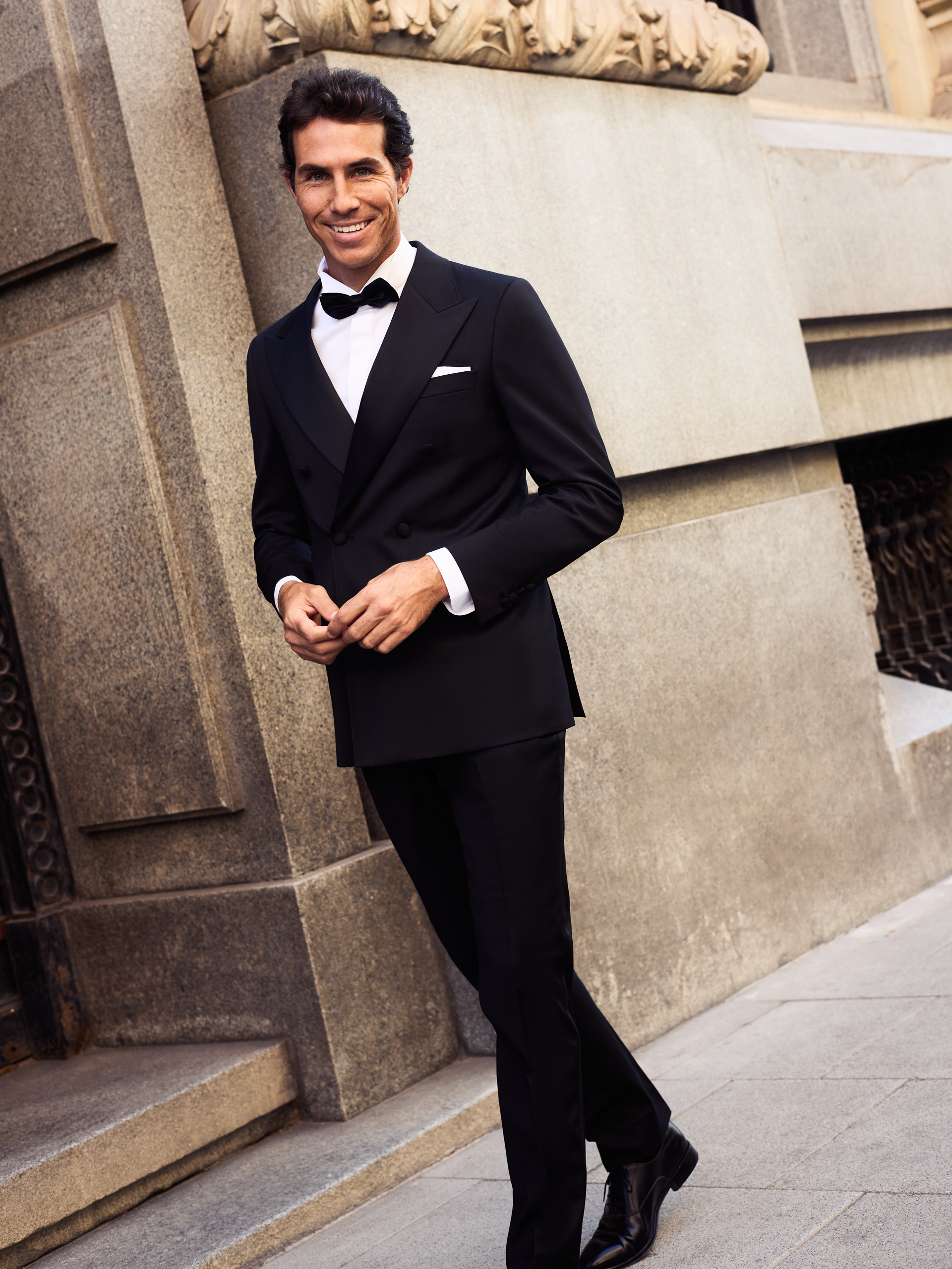 Americana esmoquin cruzado classic negro