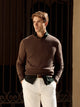 Classic brown round neck sweater