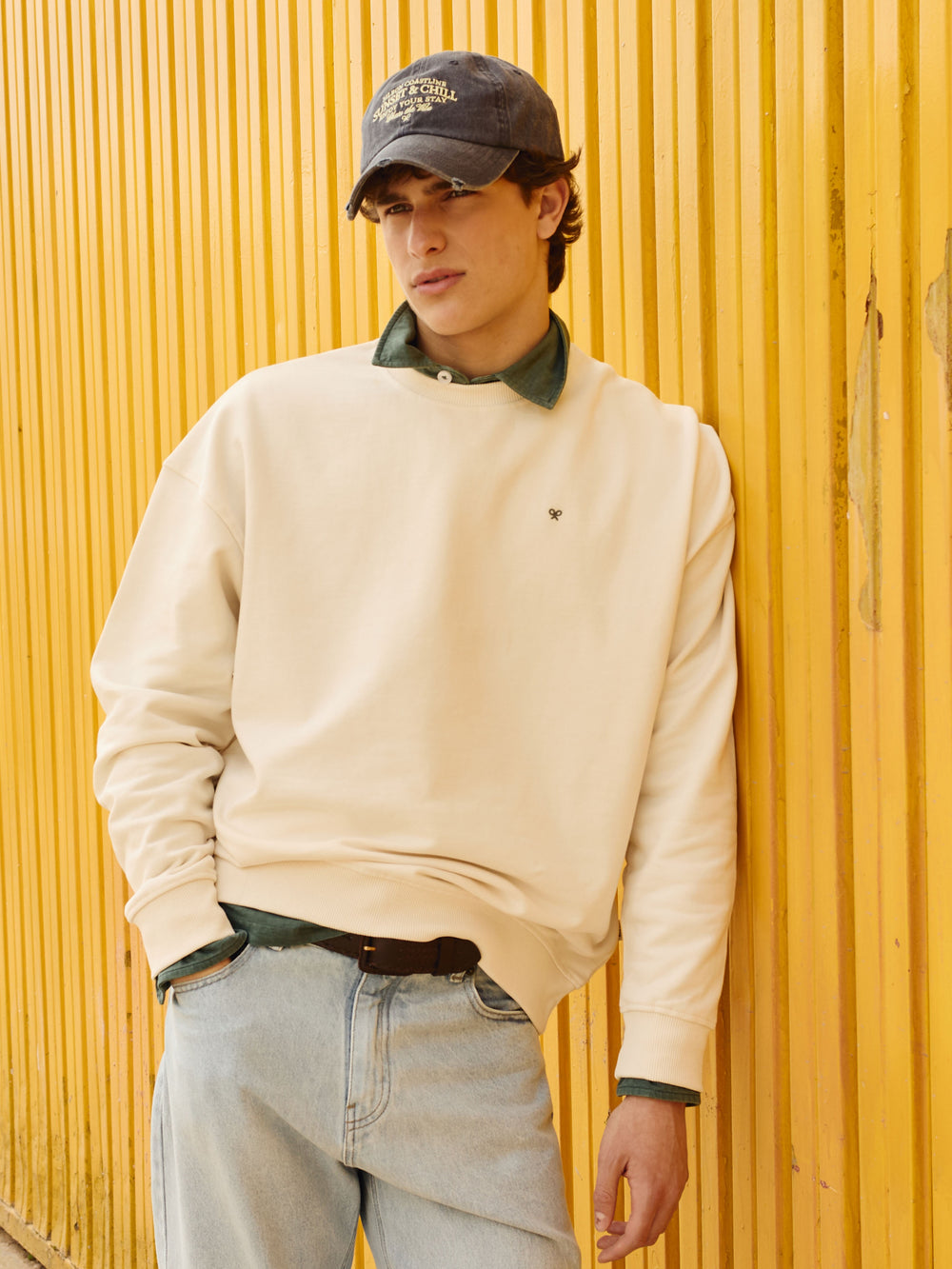 Sweatshirt relaxed fit plans creme