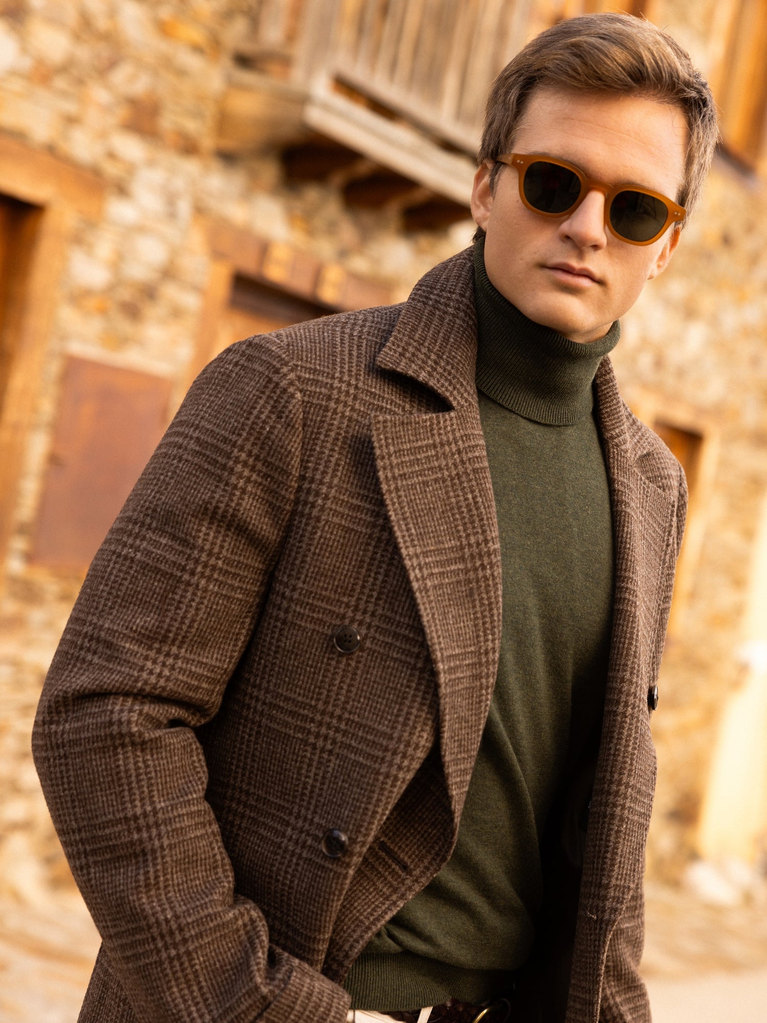 Jersey classic cuello vuelto verde