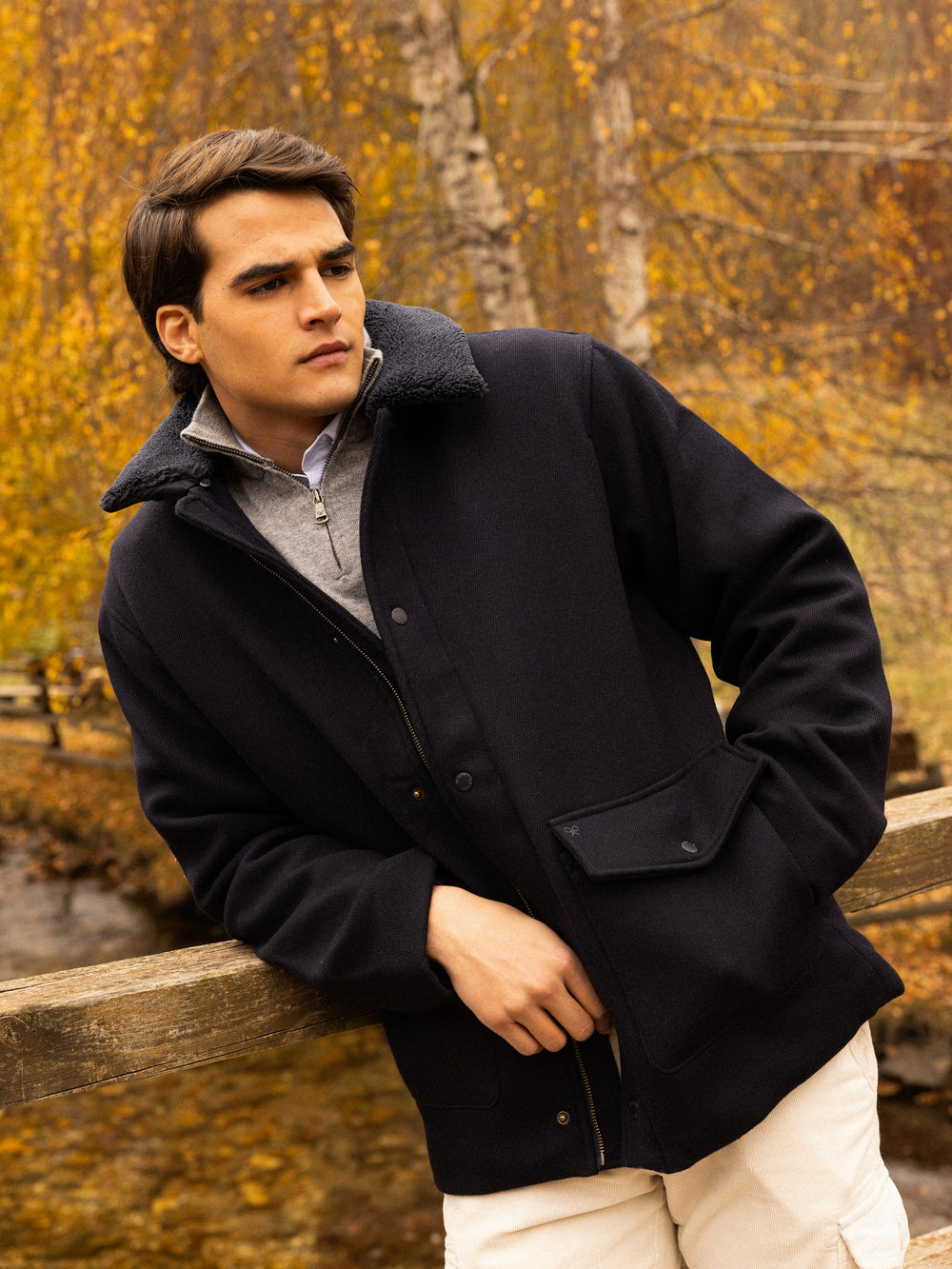 Classic navy blue jacket
