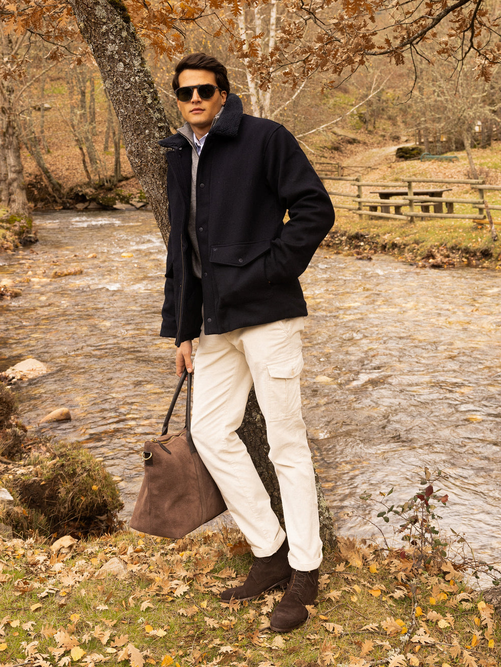 Stone corduroy cargo sport pants