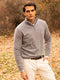 Medium gray half-zip jersey