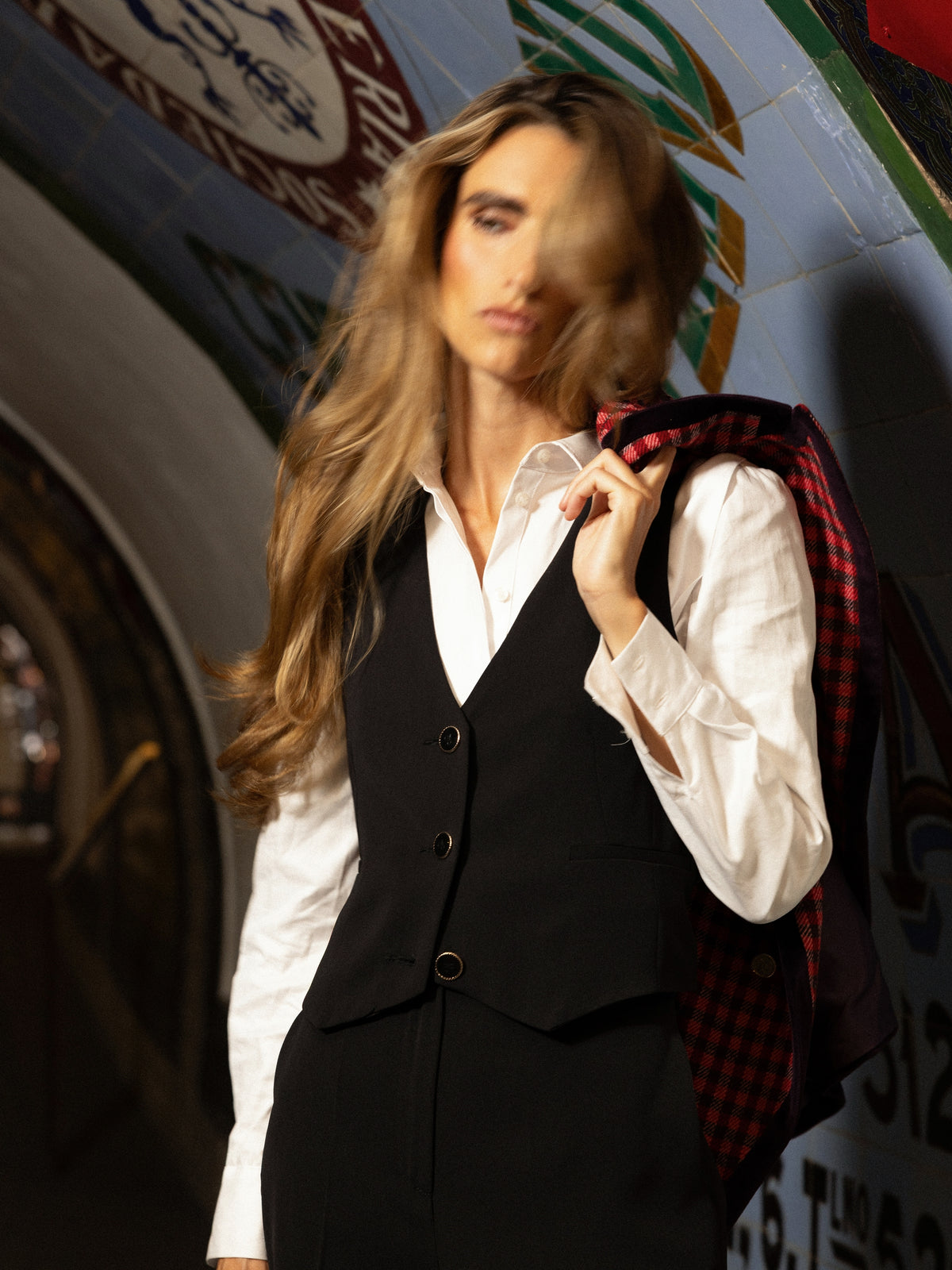 Chaleco woman clasico sastre negro