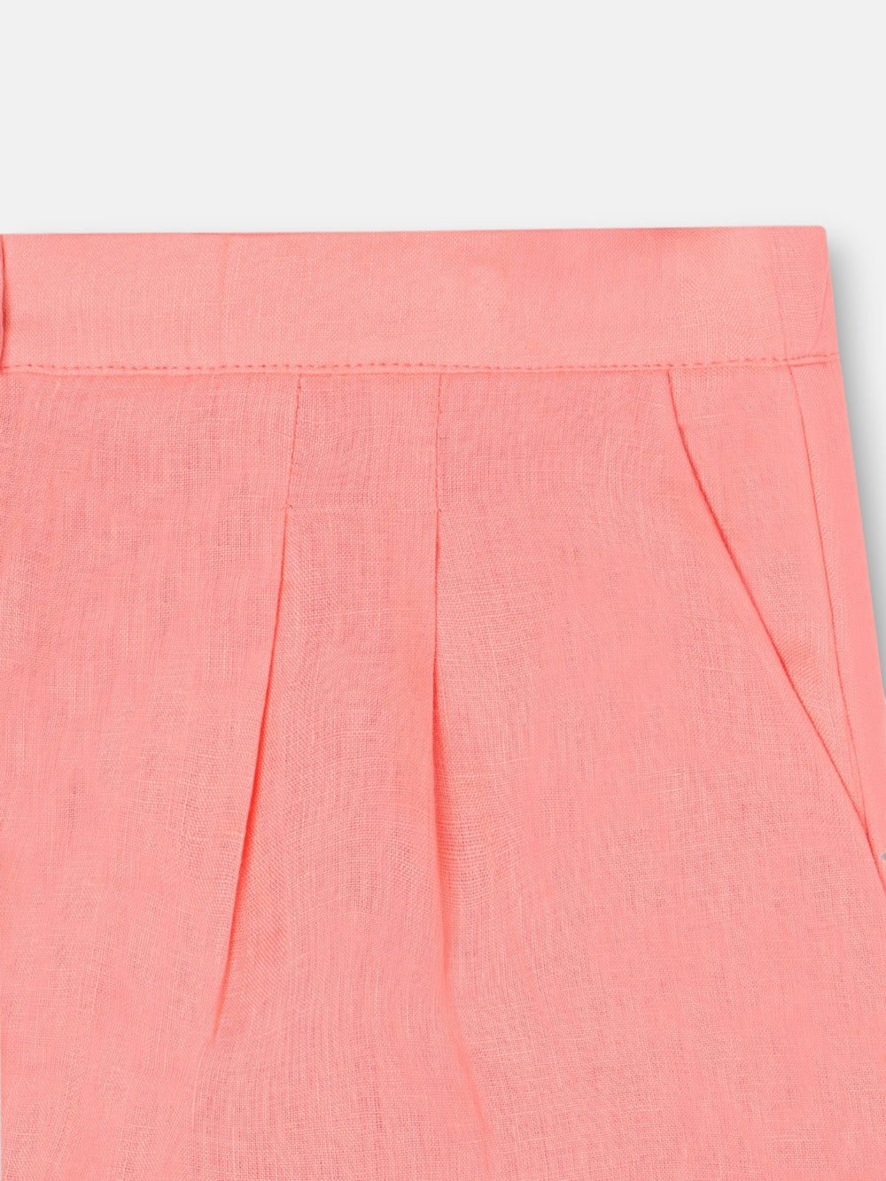 Bermuda girl coral linen