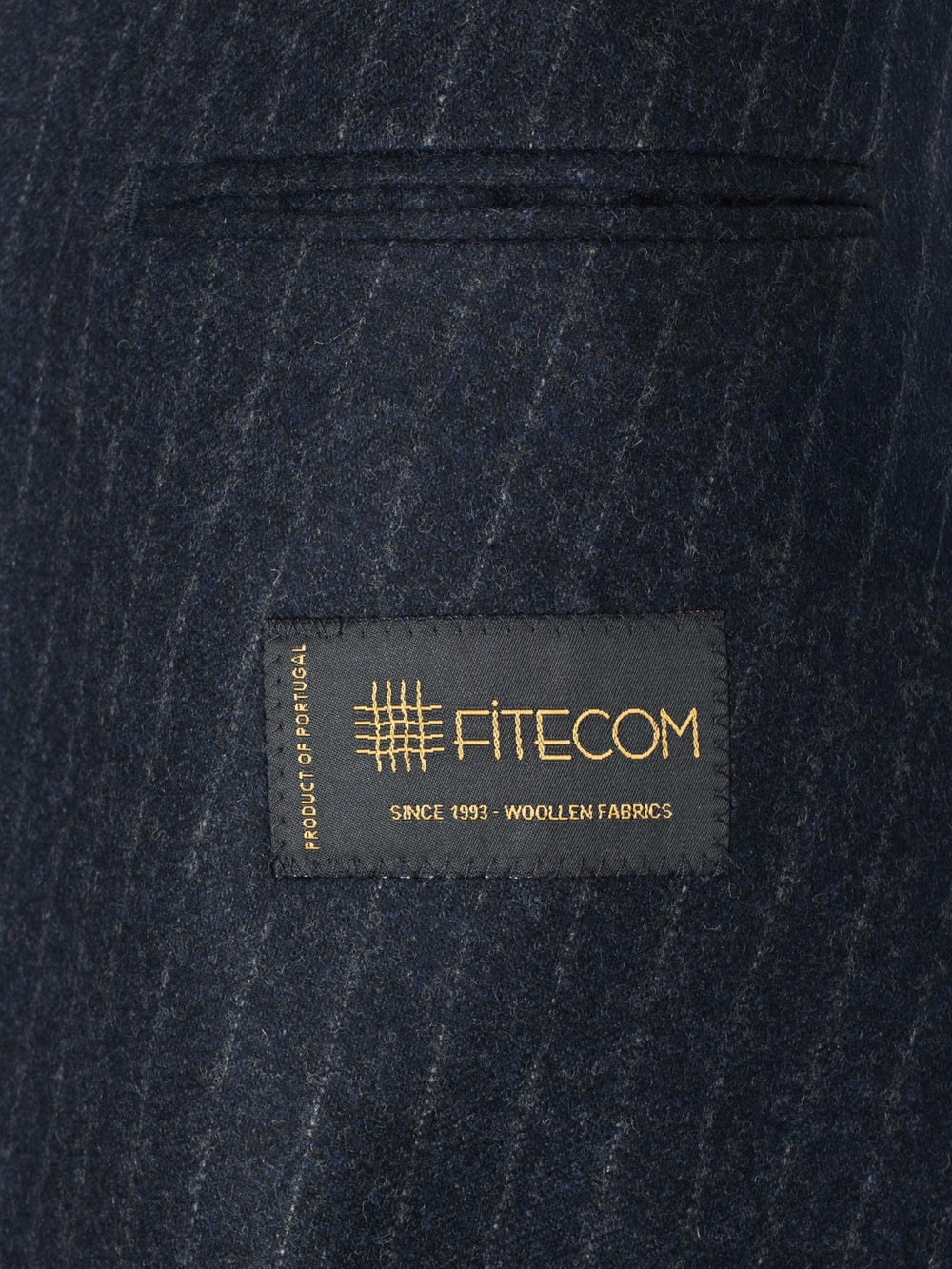 Veste croisée à rayures diplomatiques bleu marine