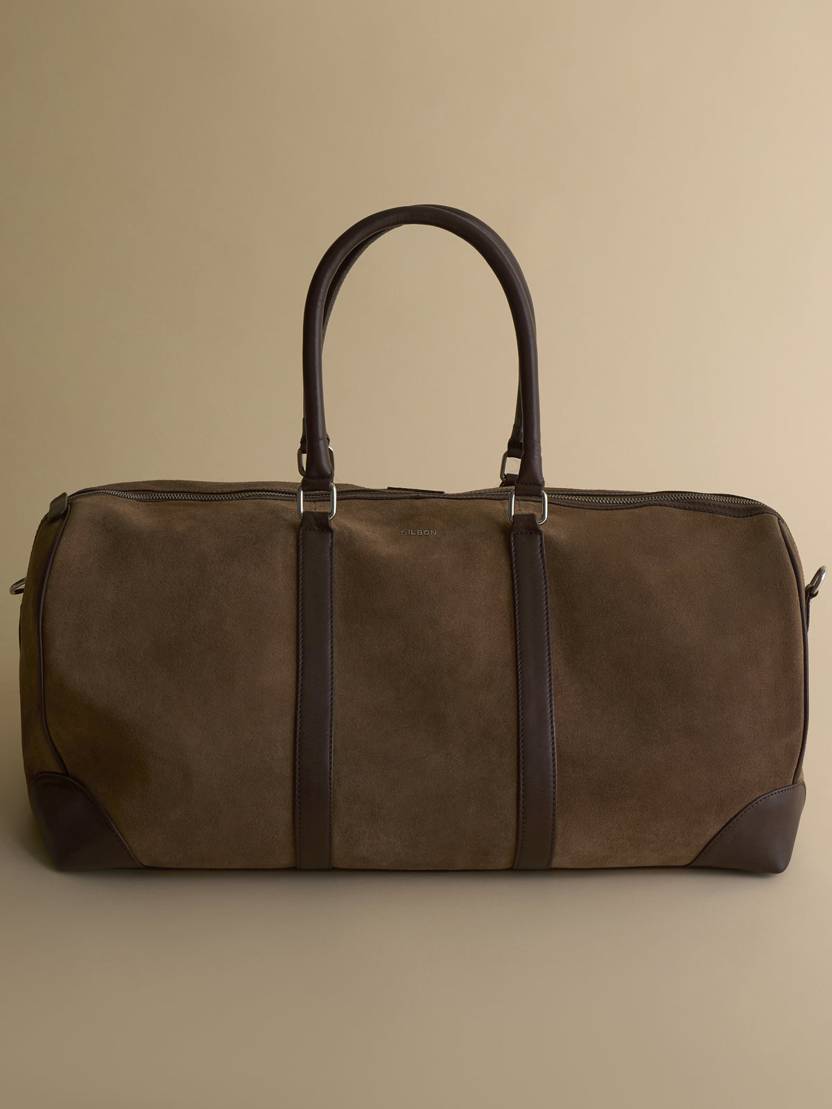 Sac de voyage en cuir business marron foncé