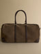Sac de voyage en cuir business marron foncé