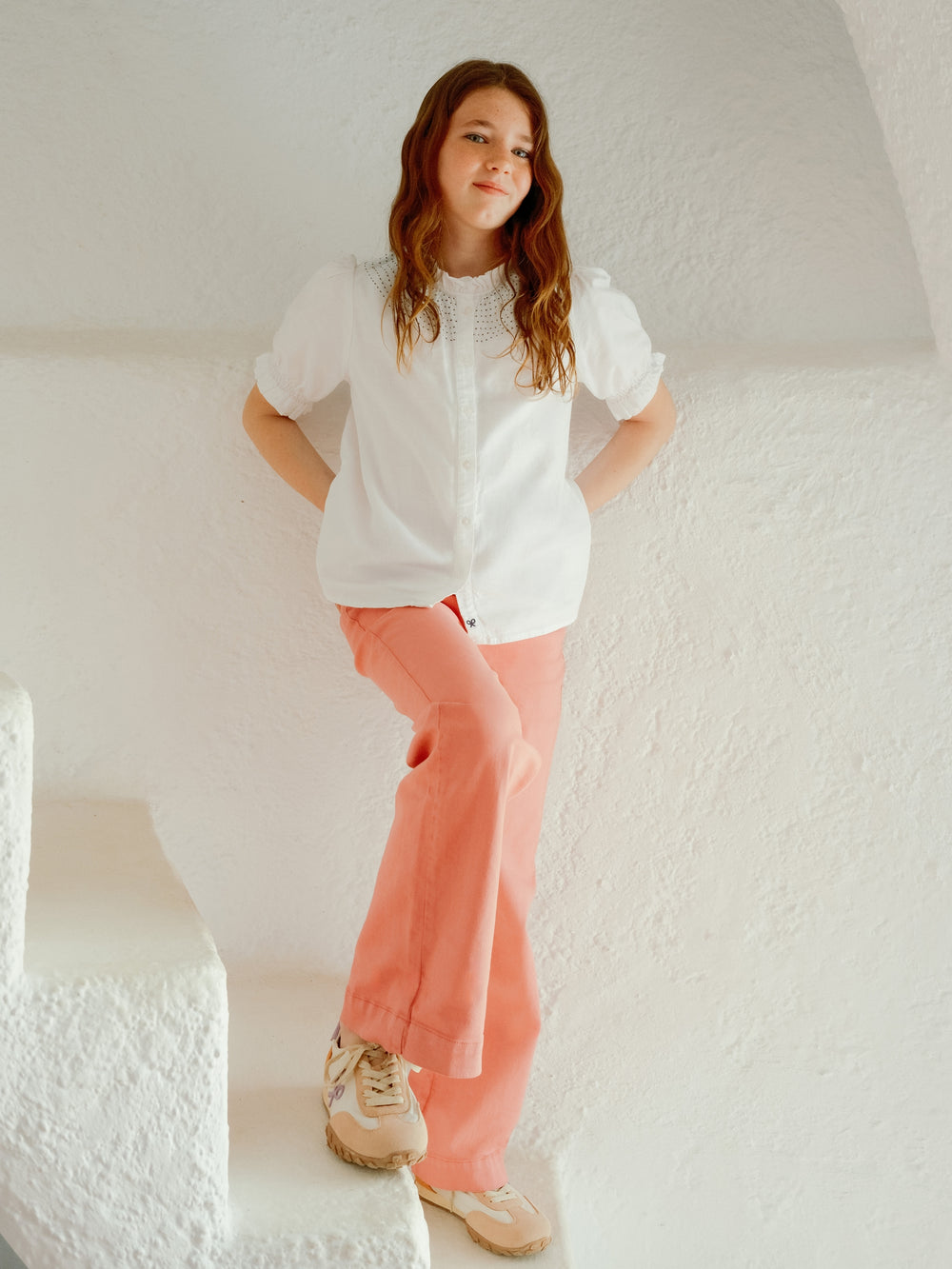 Pantalon girl marinero rosa