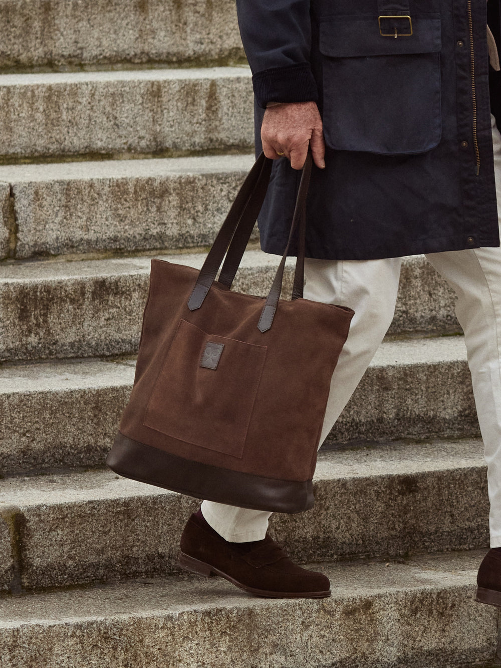 Tote bag unique piel marron