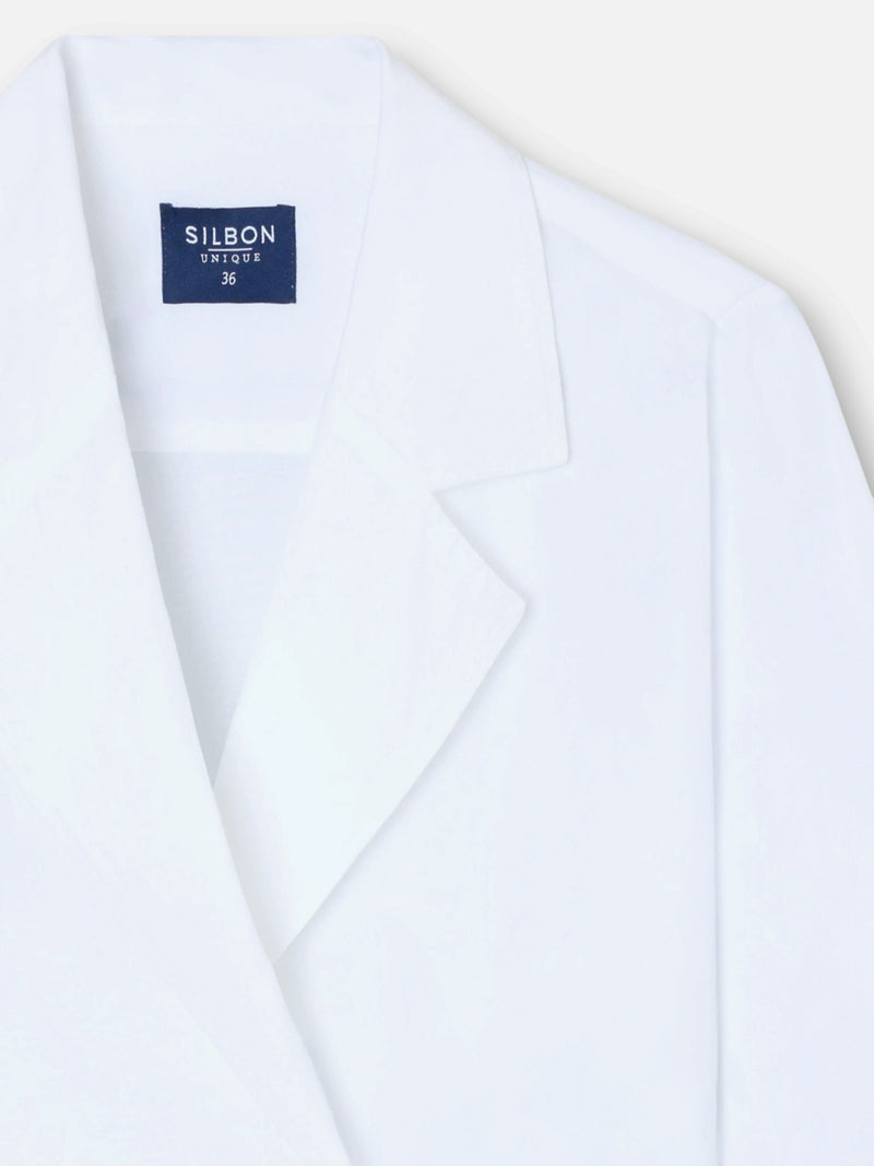 Unique cross-tied white shirt
