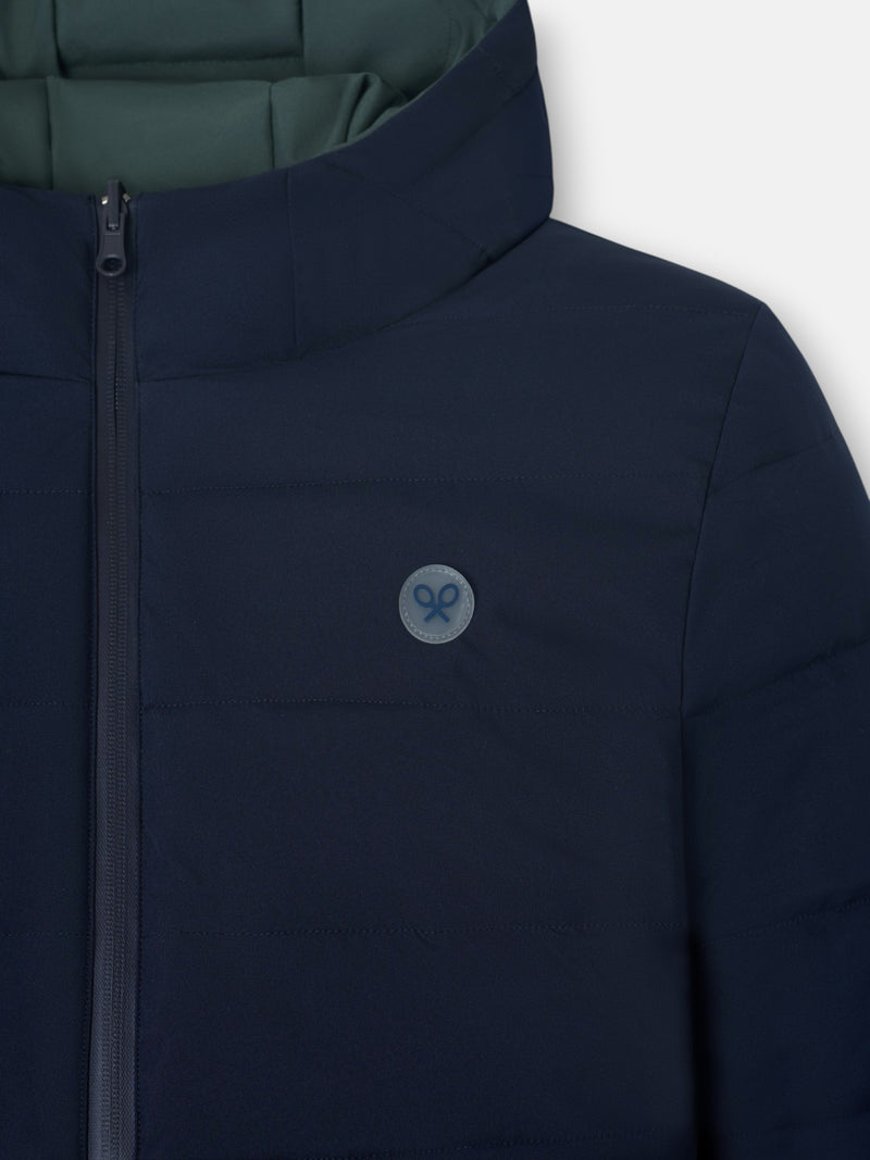 Abrigo tecnico reversible azul marino verde