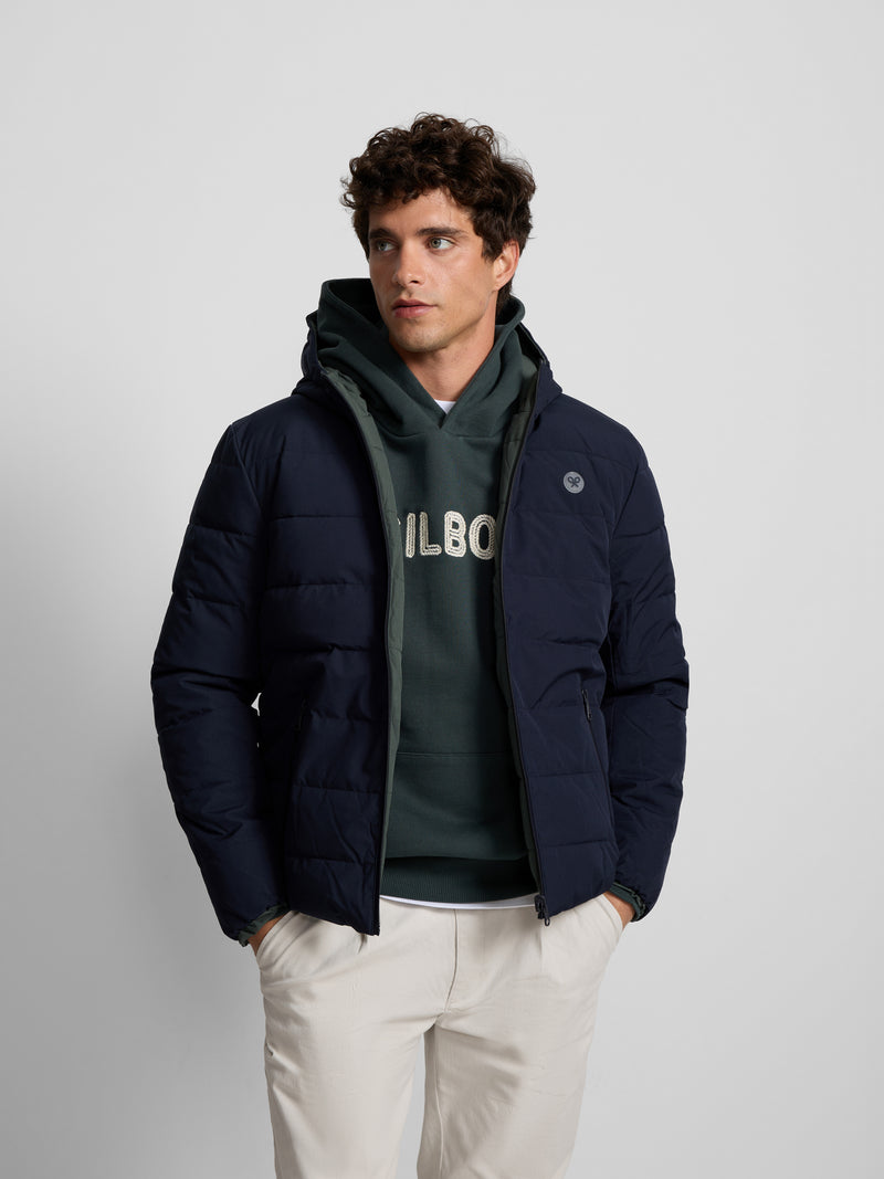 Abrigo tecnico reversible azul marino verde