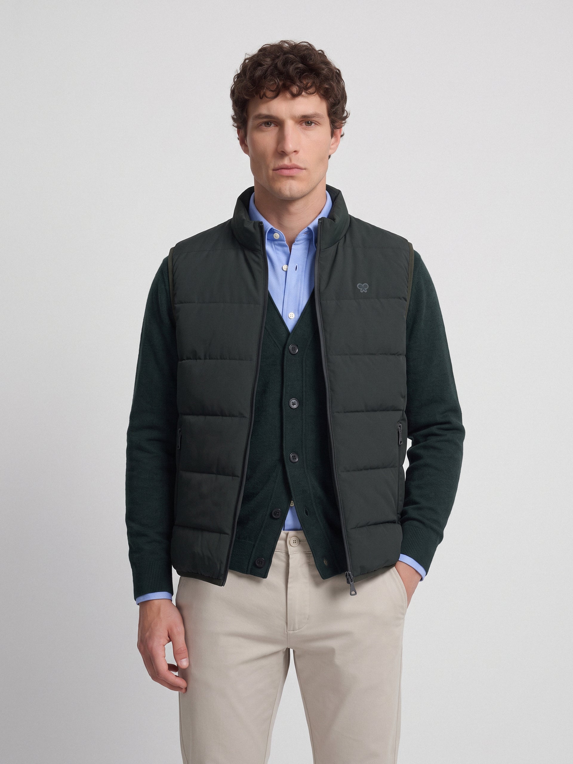 Gilet technique matelassé vert