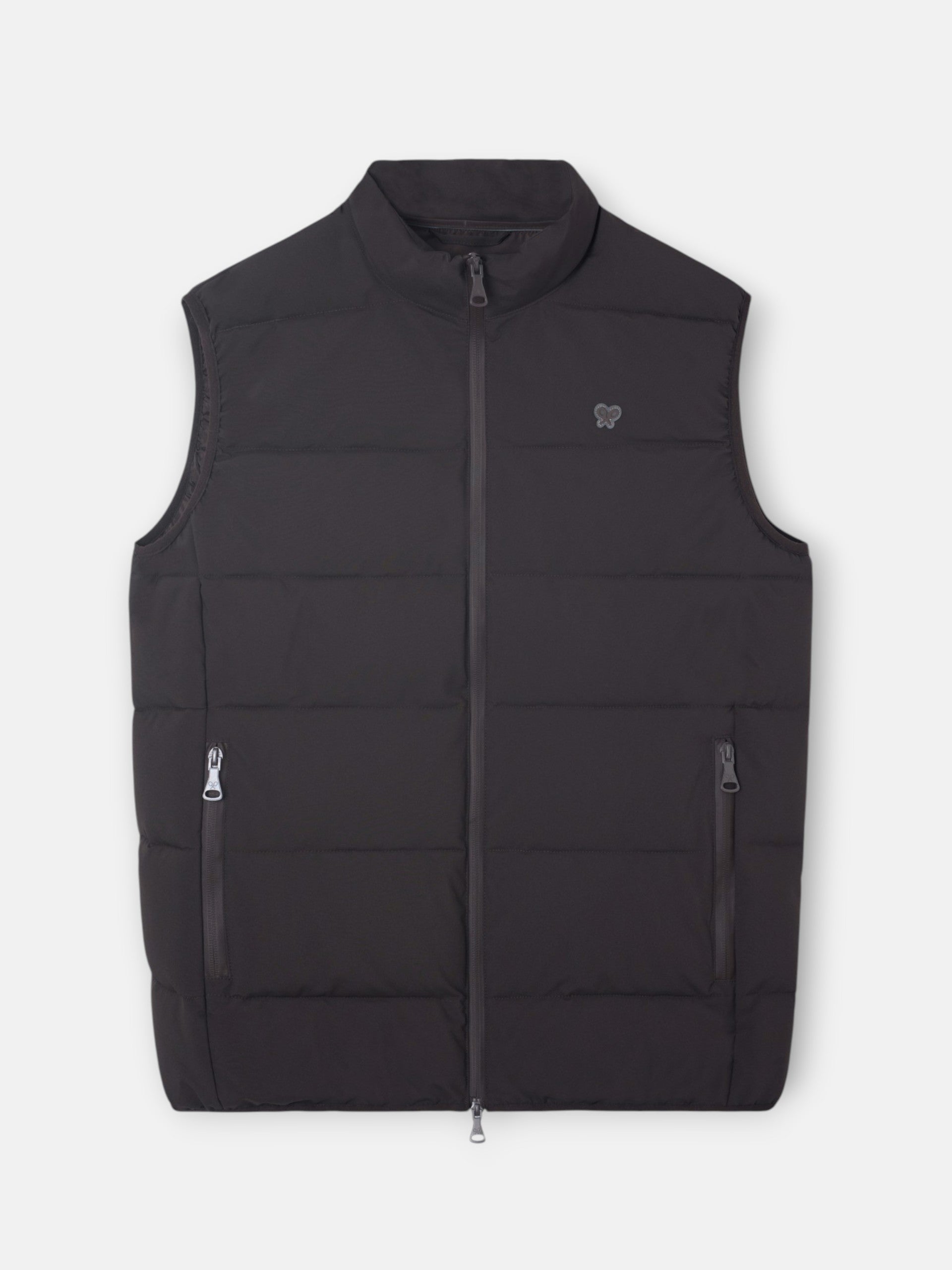 Brown padded technical vest