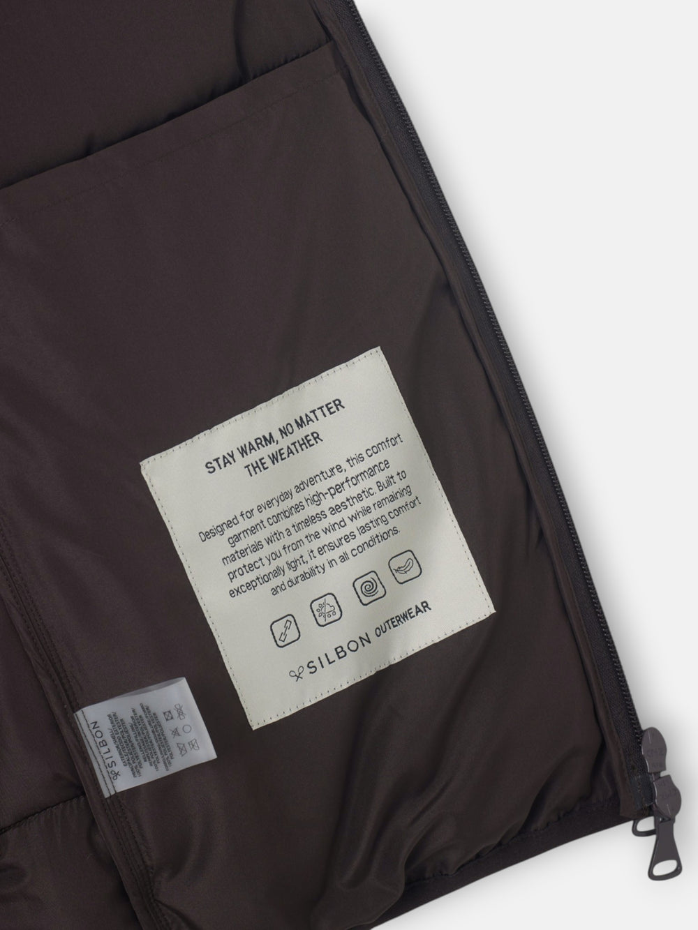 Brown padded technical vest