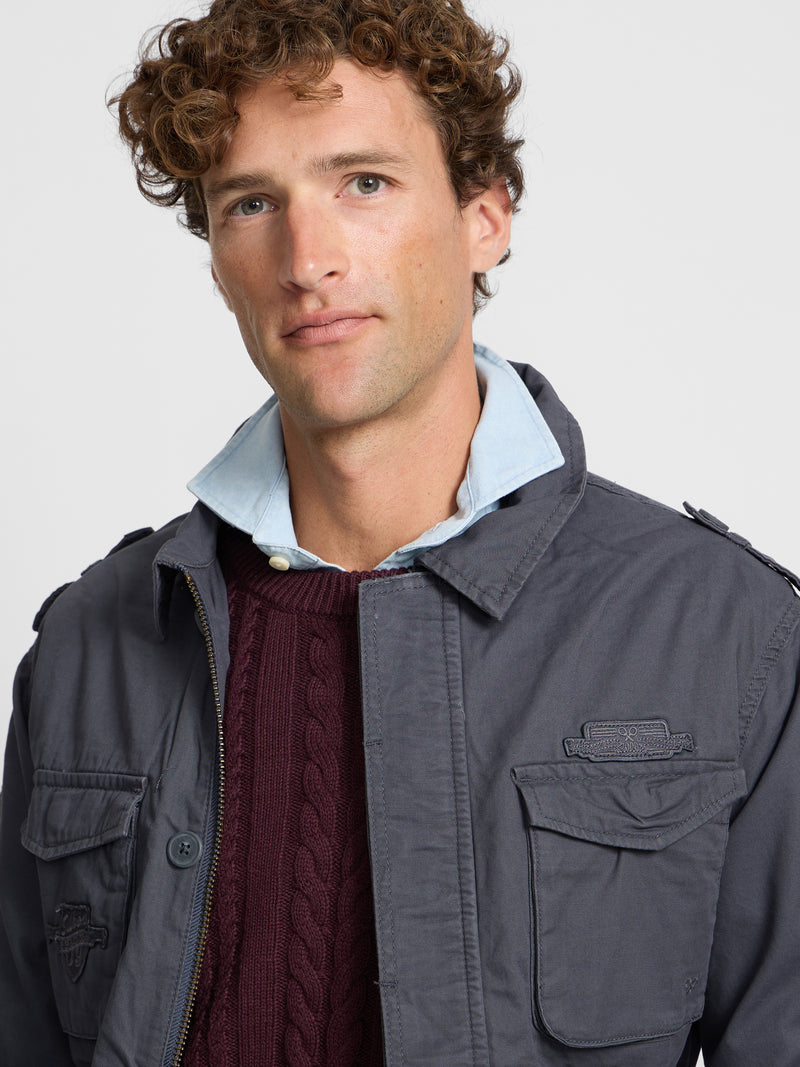 Chaqueta militar azul marino