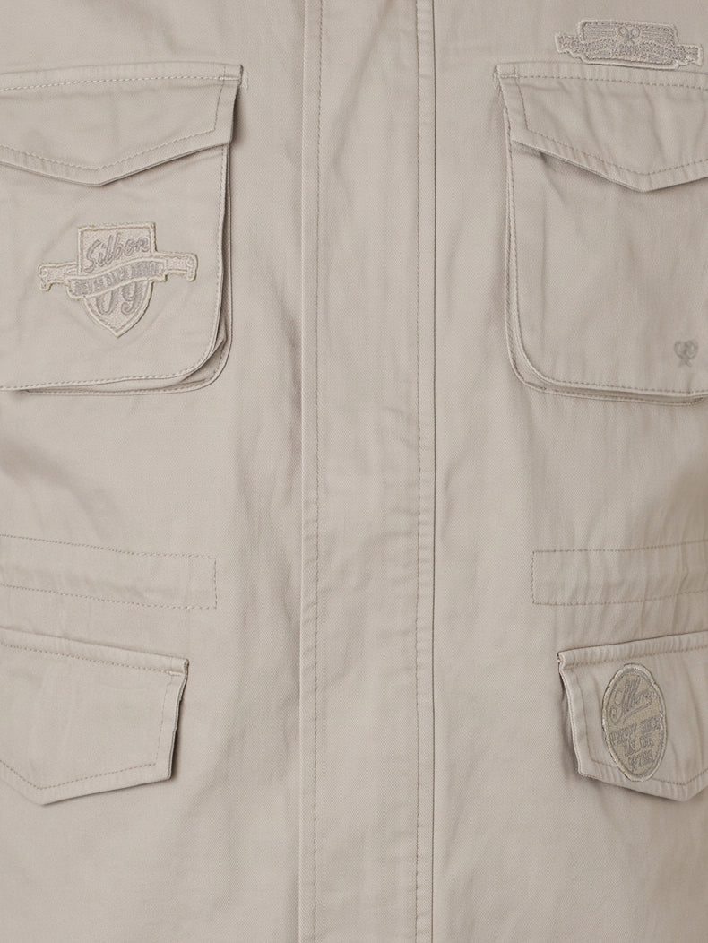 Chaqueta militar beige oscuro