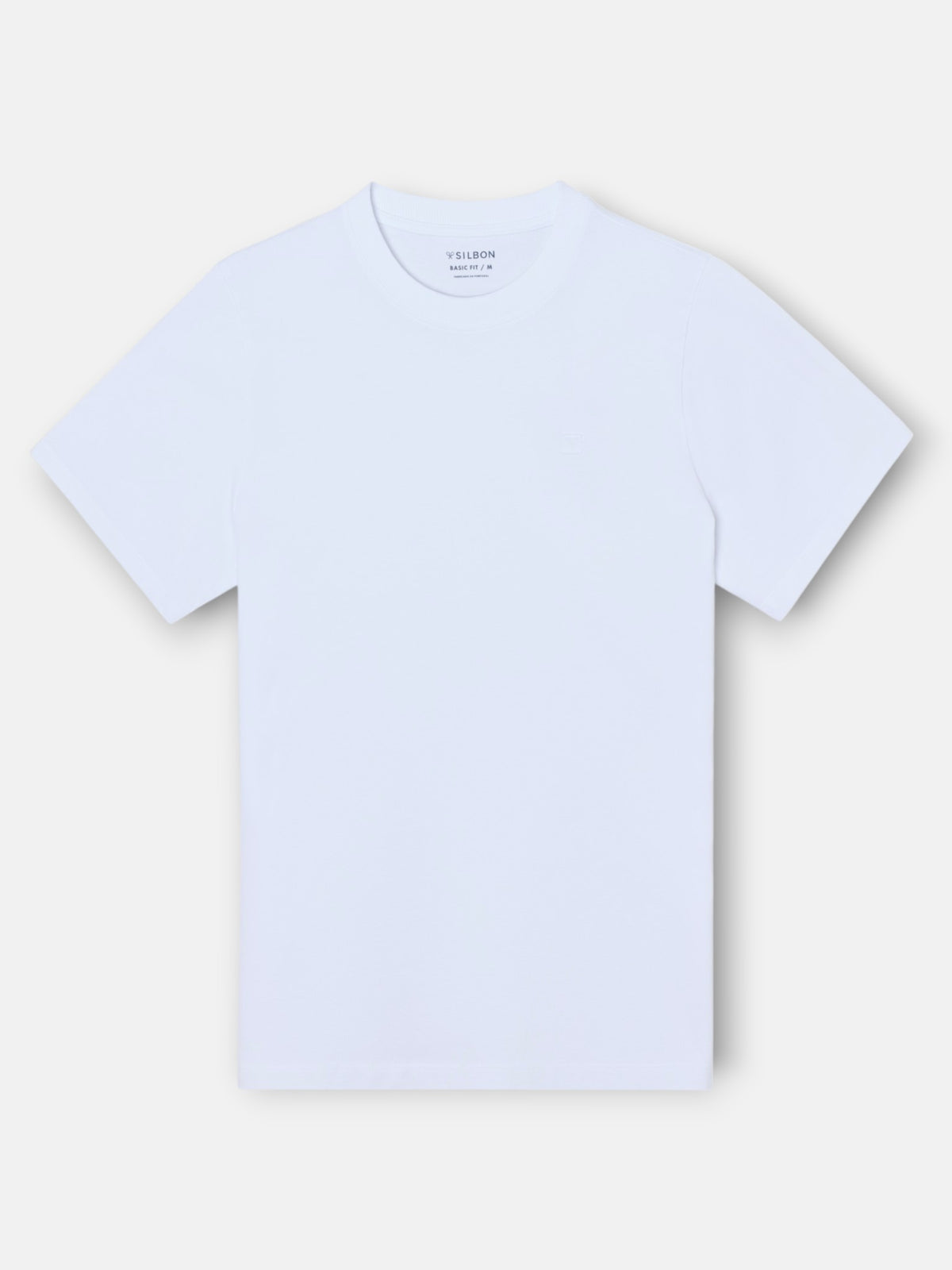 Camiseta lisa minilogo parche blanco