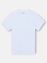 Plain t-shirt with white mini logo patch