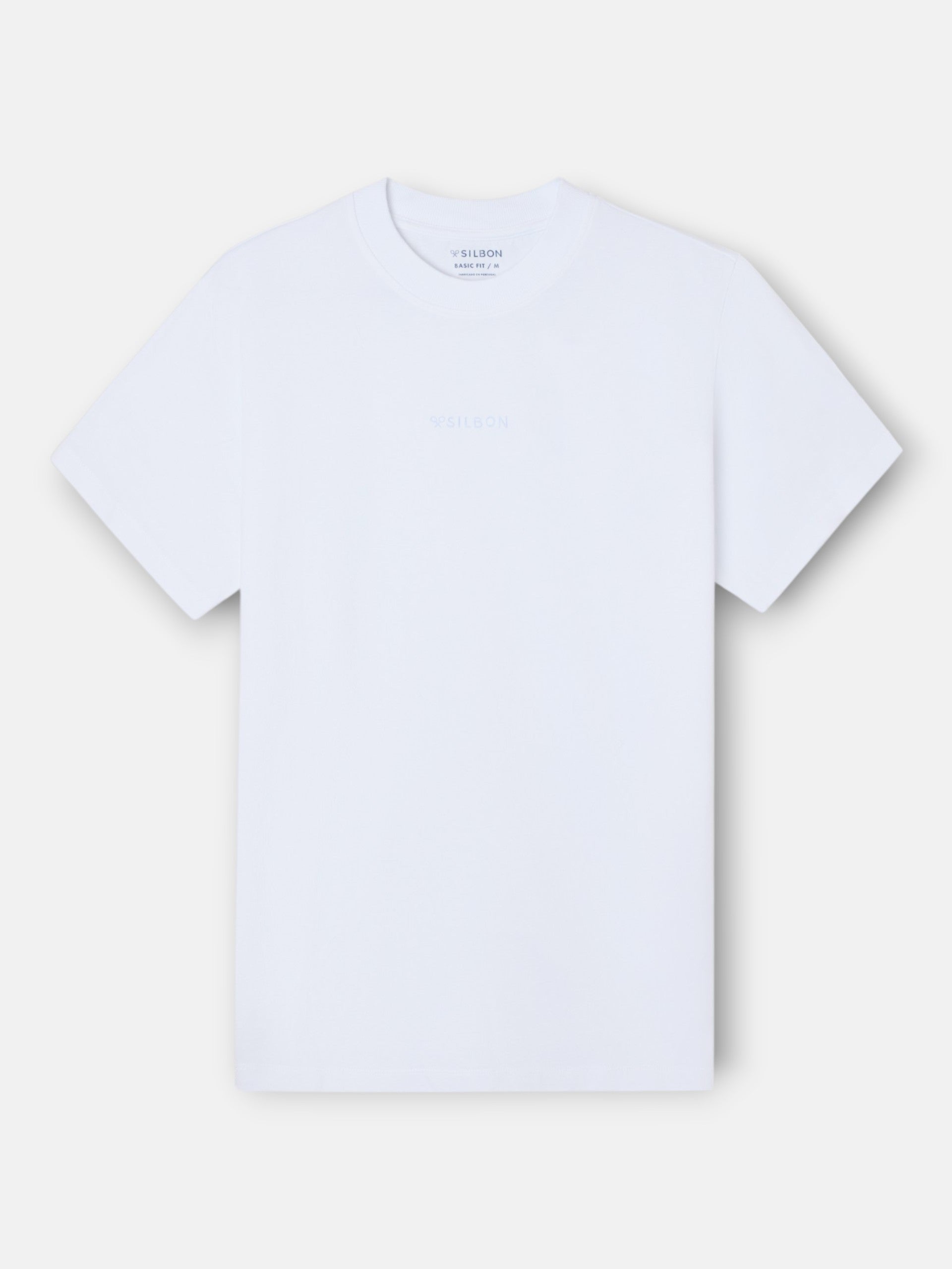 Camiseta silbon tono blanca
