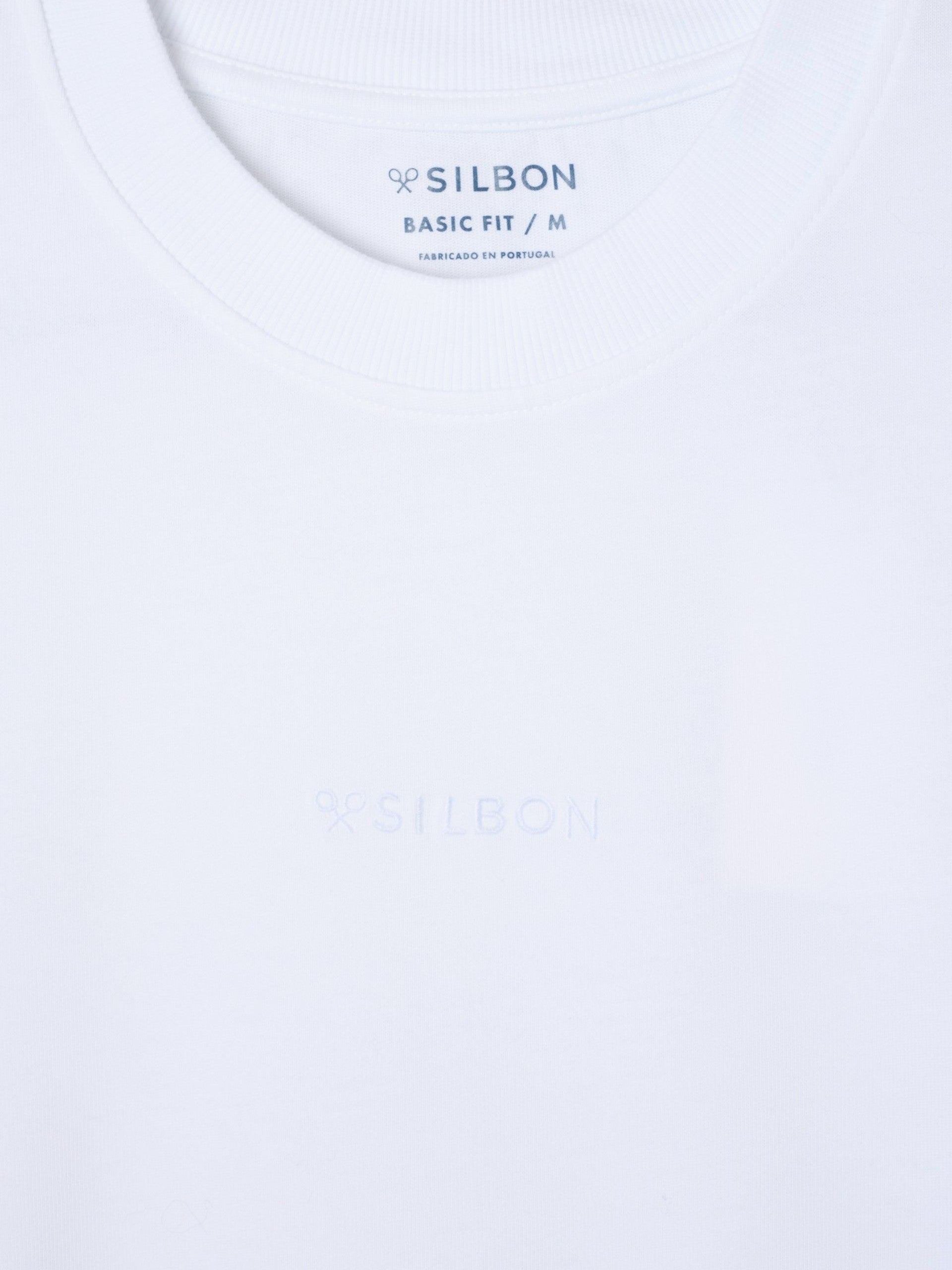 Camiseta silbon tono blanca