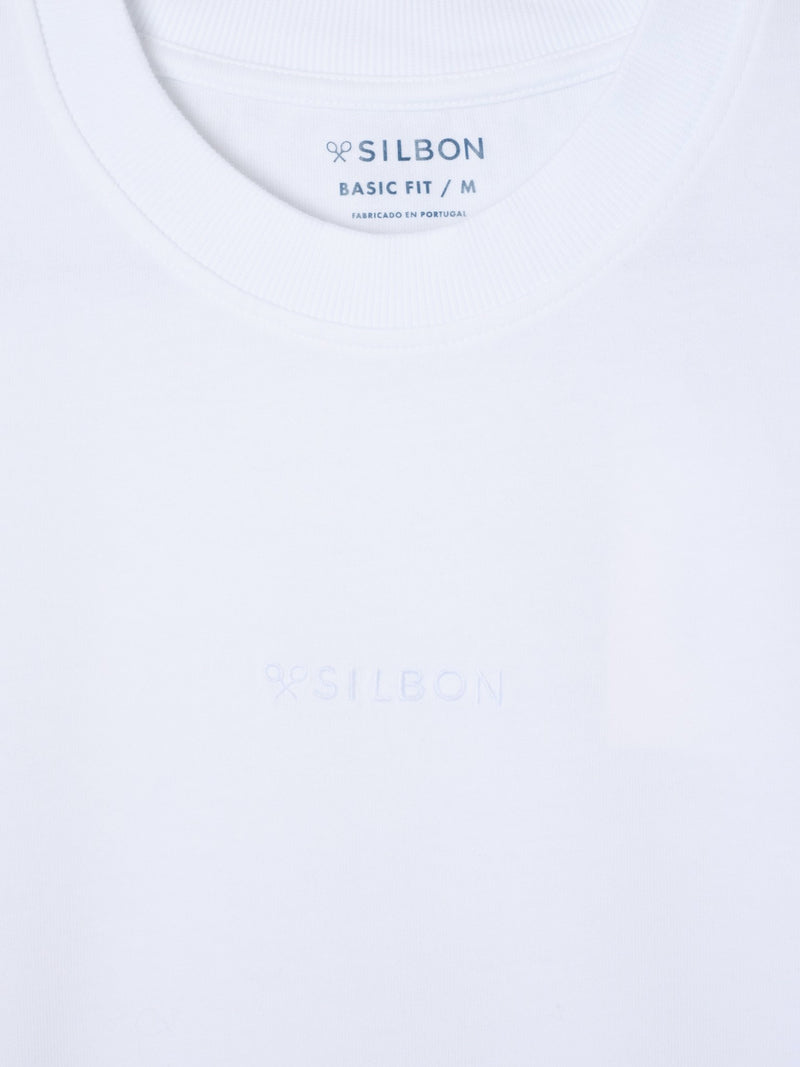 Camiseta silbon tono blanca