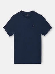 Camiseta clasica minilogo rizo azul marino