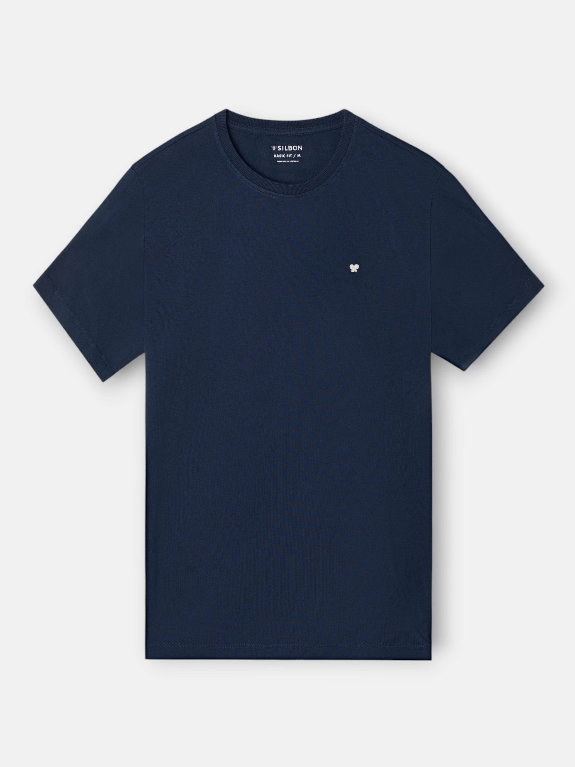 Camiseta clasica minilogo rizo azul marino