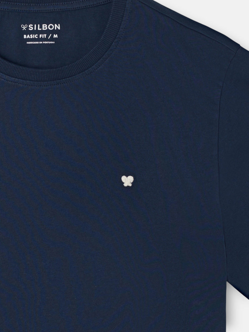 Classic navy blue mini-logo terry t-shirt