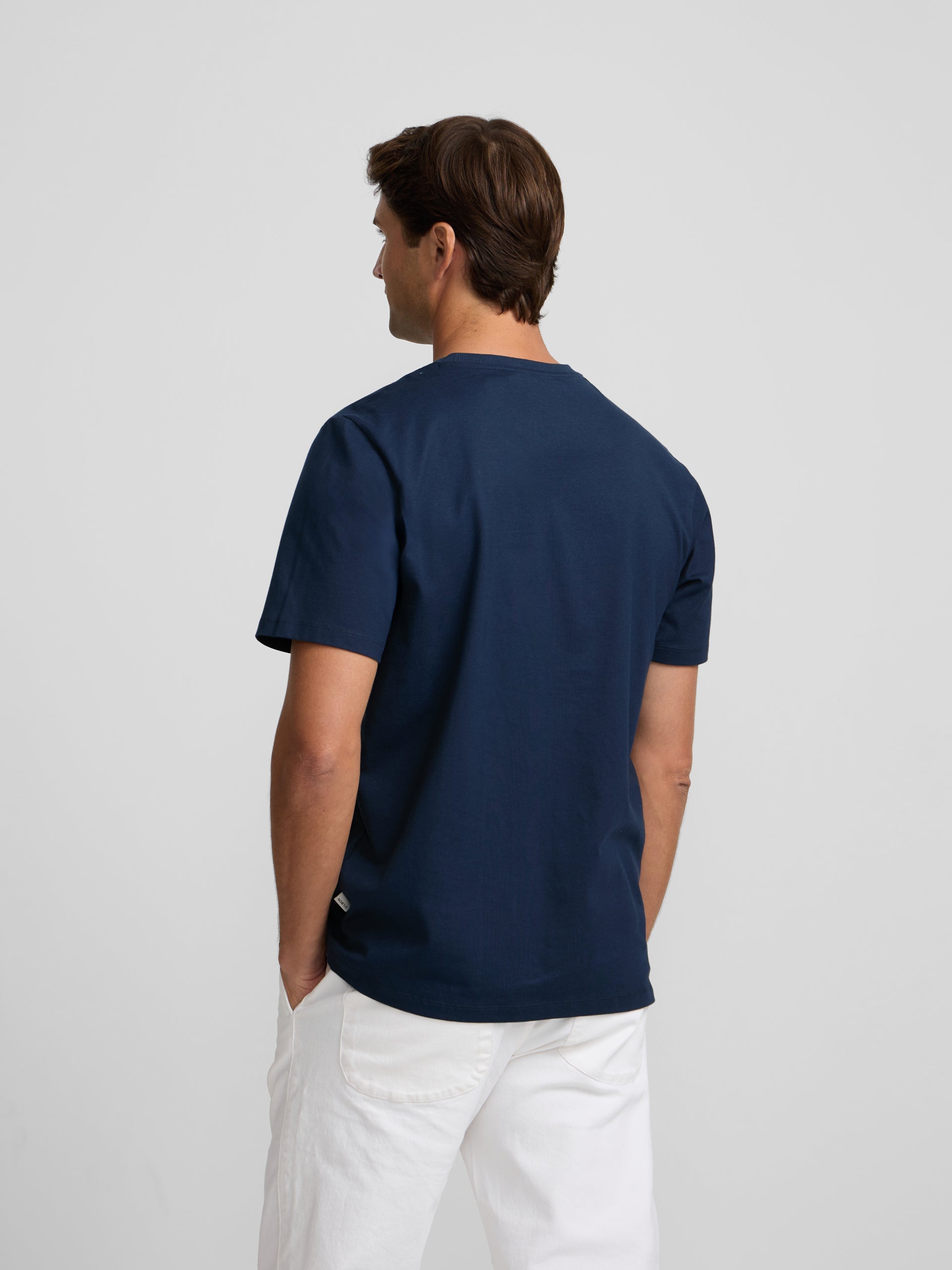 Classic navy blue mini-logo terry t-shirt