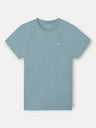 Classic T-shirt with mini terry logo in petroleum