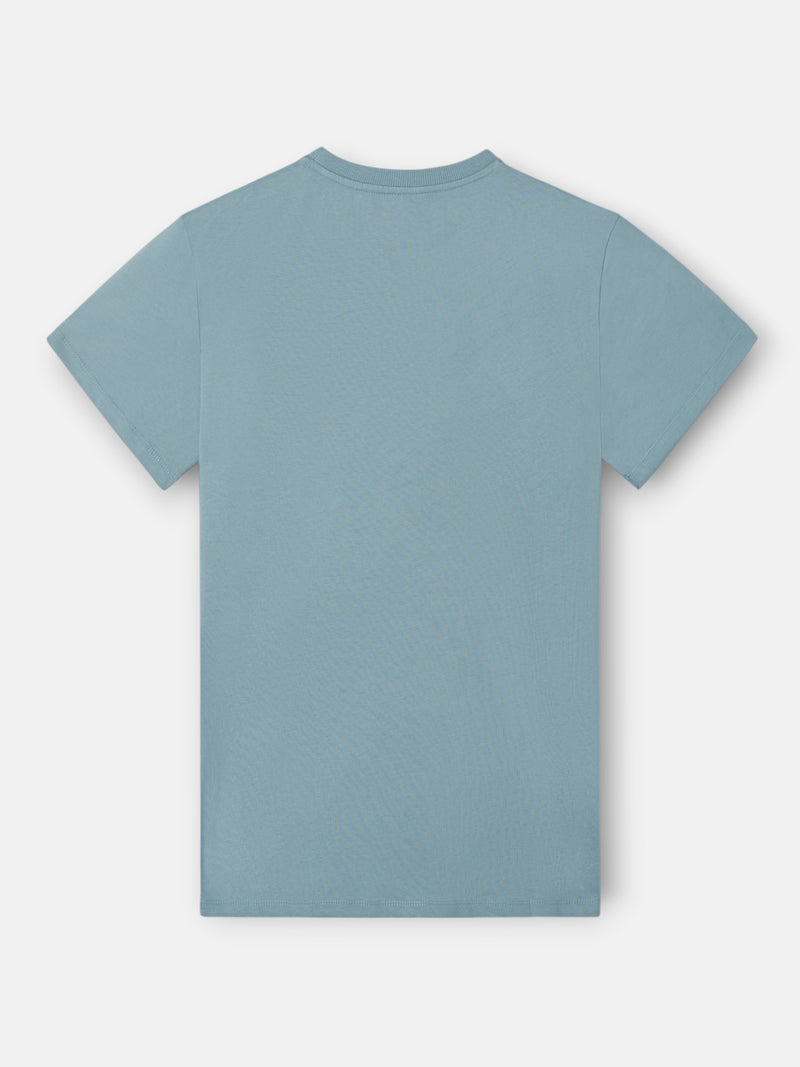 Classic T-shirt with mini terry logo in petroleum