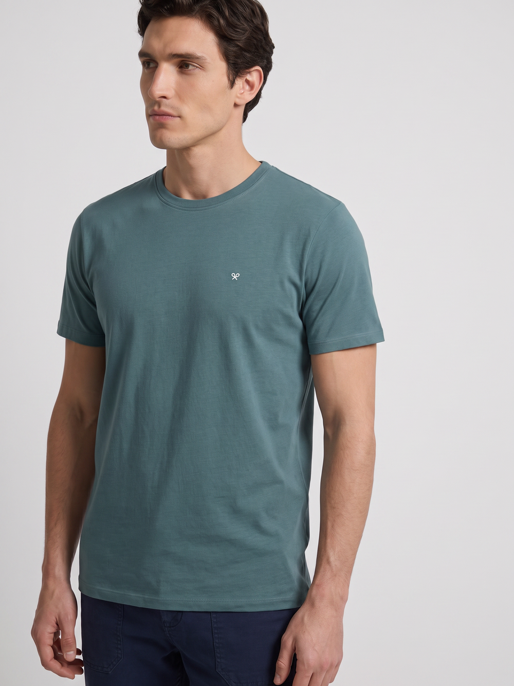 Camiseta clasica minilogo verde oscuro