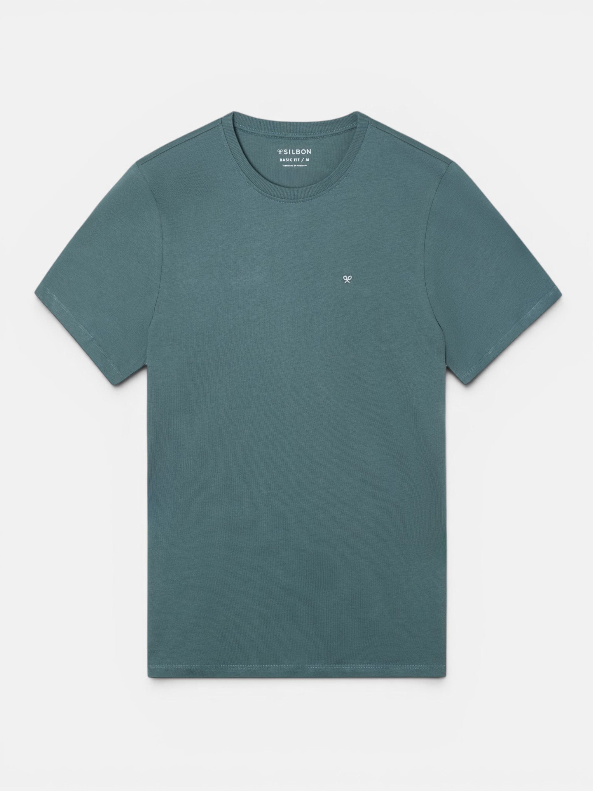 Camiseta clasica minilogo verde oscuro