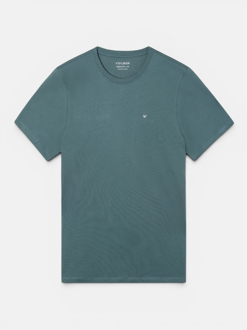 Camiseta clasica minilogo verde oscuro