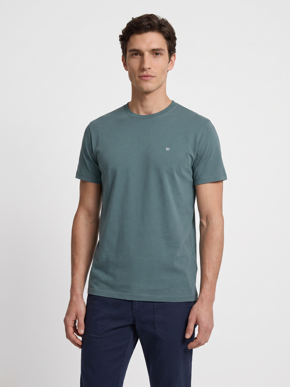 Camiseta clasica minilogo verde oscuro