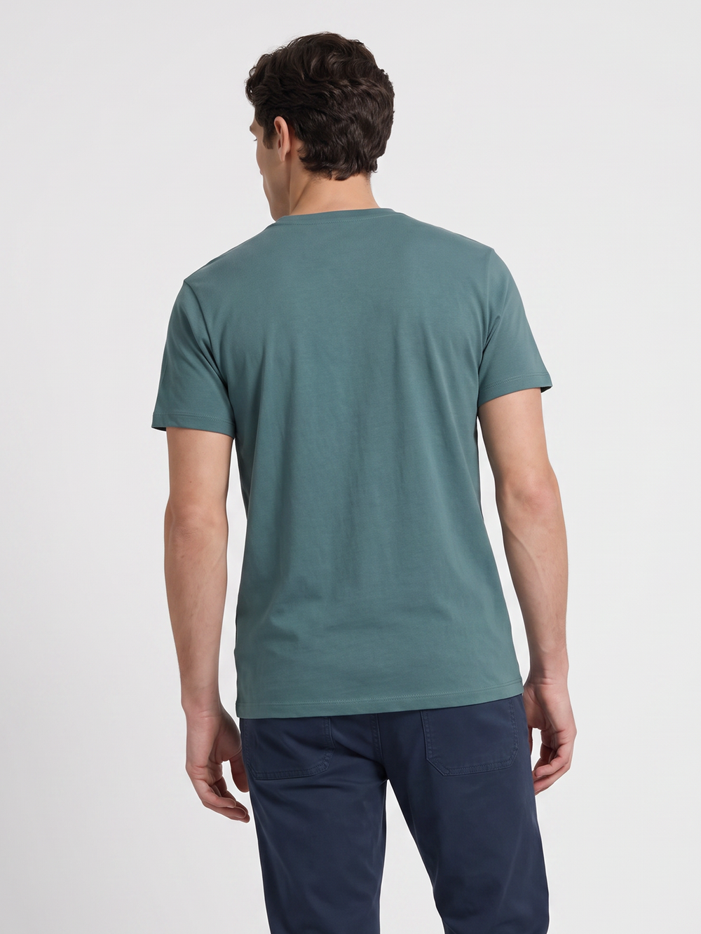 Camiseta clasica minilogo verde oscuro