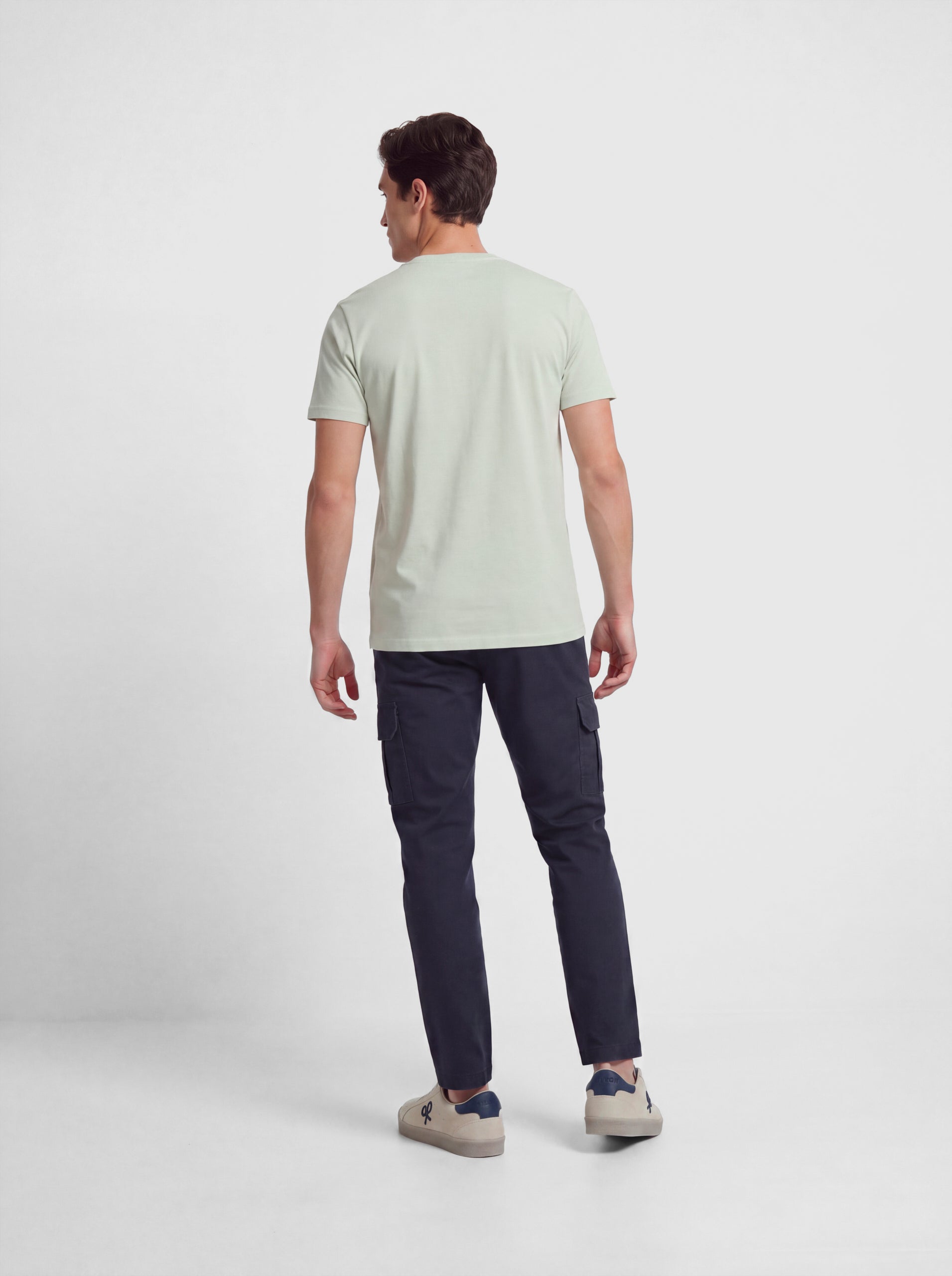 Classic T-shirt with light green mini logo