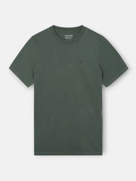 T-shirt lisa minilogo emblema caqui