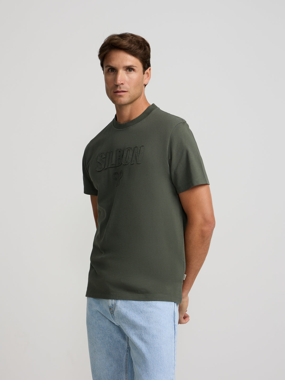 Camisola Silbon patch tom caqui
