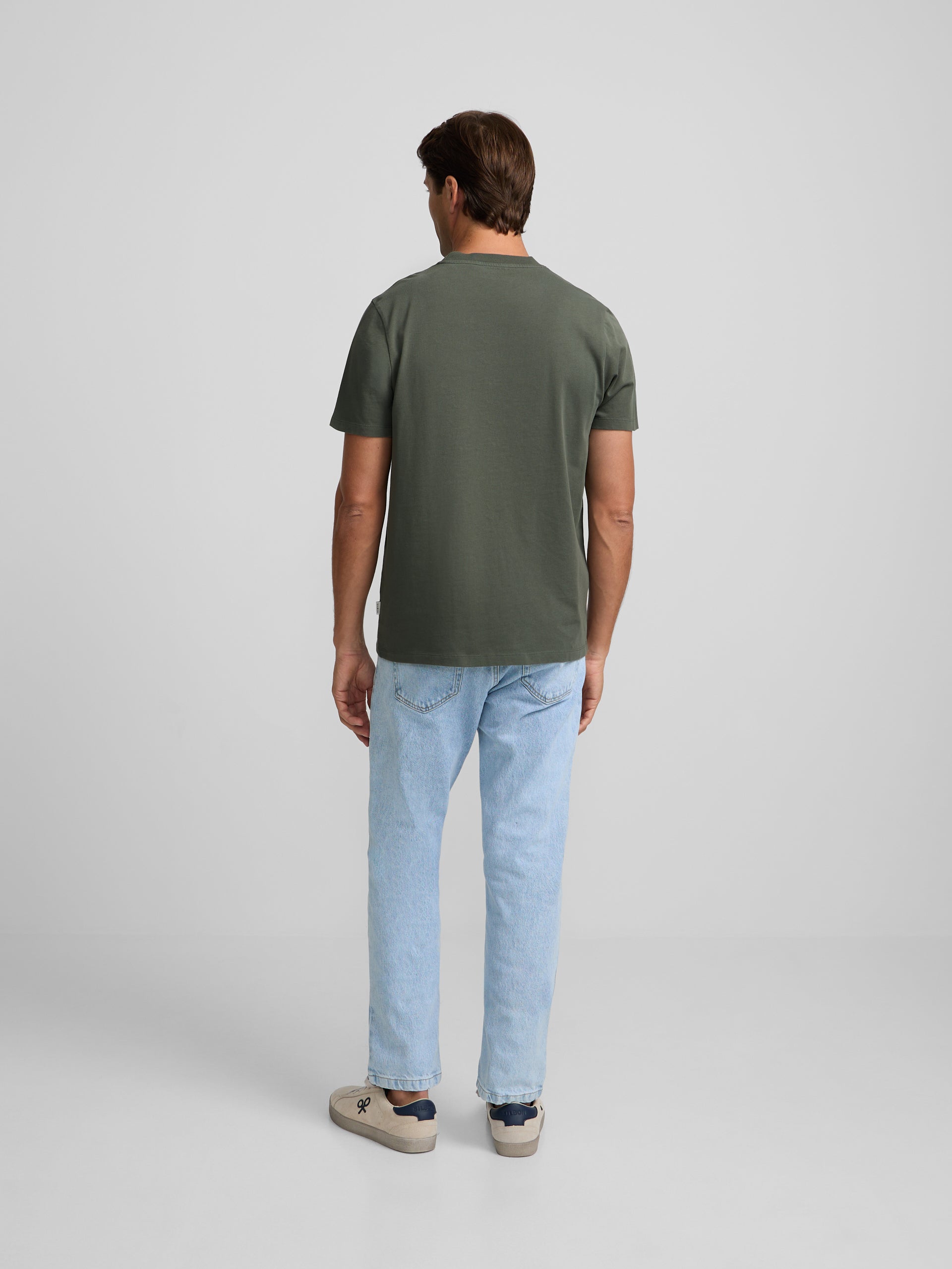 T-shirt Silbon patch ton kaki