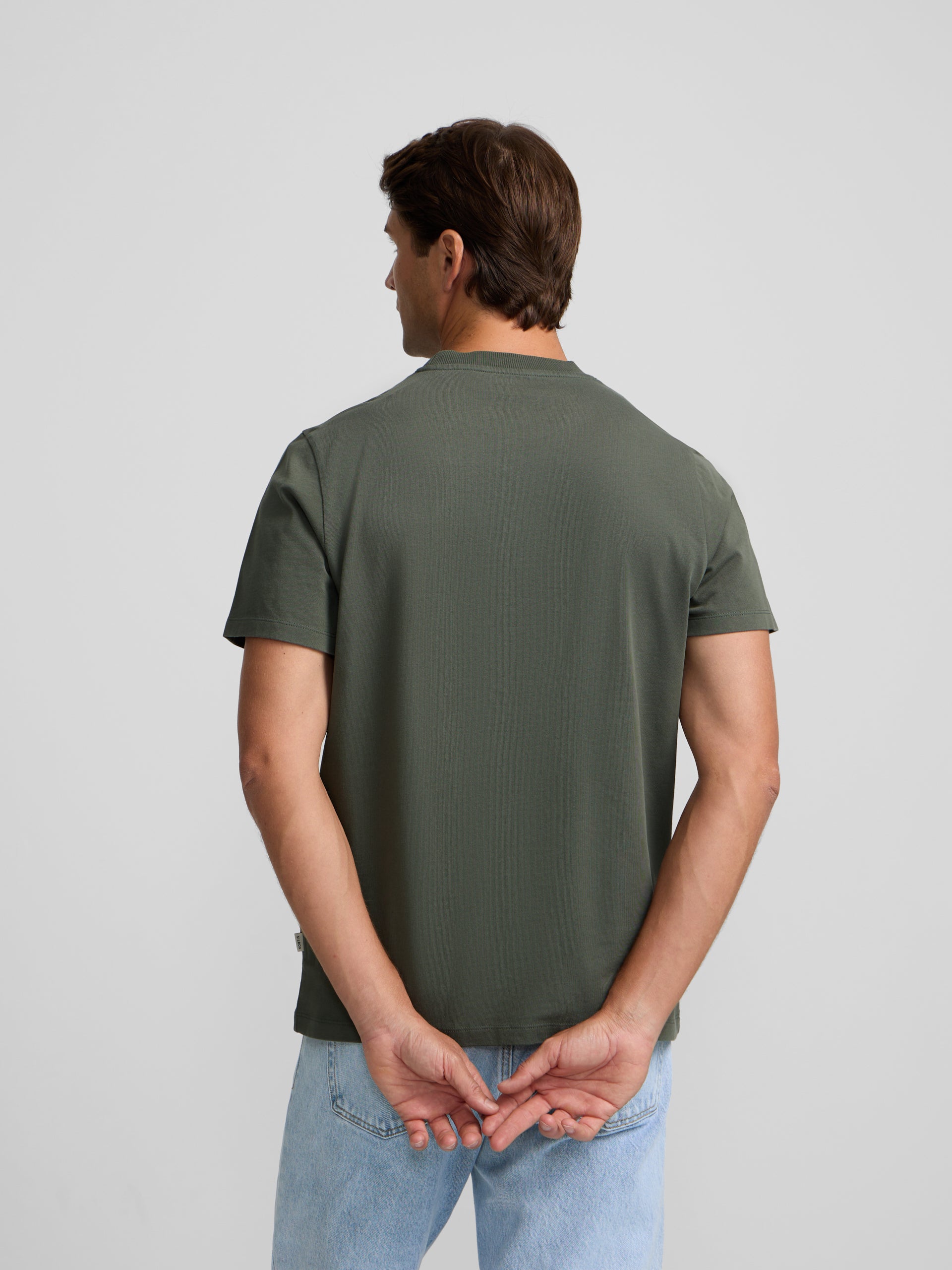 T-shirt Silbon patch ton kaki