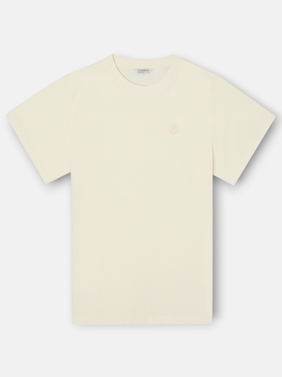 Camiseta logo smile crema