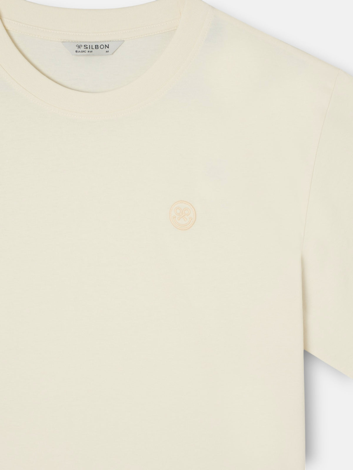 Camiseta logo smile crema